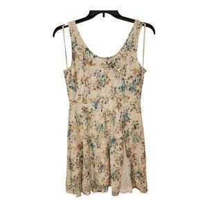 Disney Cinderella Sz XL Blue Cream Floral Lace Overlay Godet Mini Dress Juniors